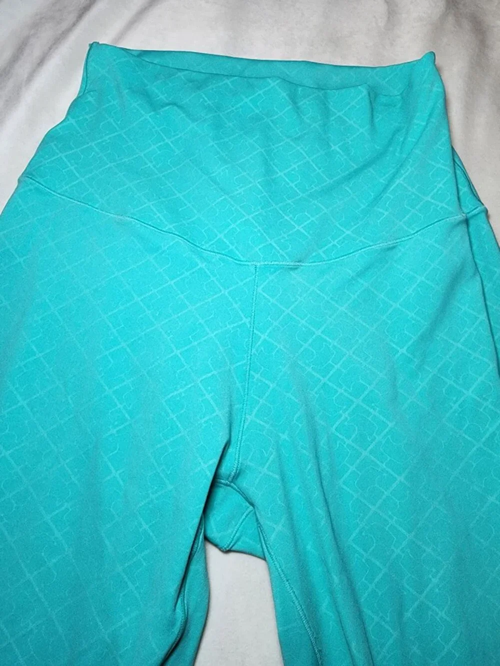 SHEFIT Teal High Waisted Leggings Medium Moisture Wicking Activewear - Picture 2 of 9